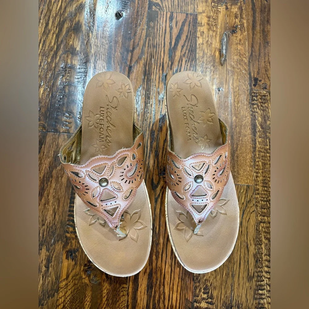Skechers Brown Relaxed Step Sandals